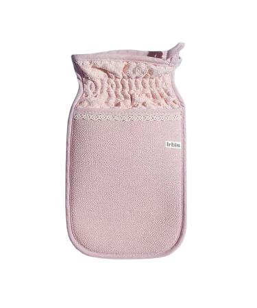 Irbis Deep Exfoliating Glove-Korean Body Scrub Mitt Exfoliator Scrubber Dead Skin Remover Dual Texture Bath Sponge&Washcloth-Great for Shower Bath Spray Tan Removal or Home Spa-(Pink Grey Blue)