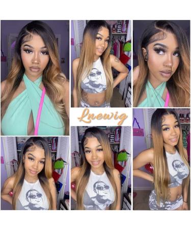 20 Inch Ombre Lace Front Wig Human Hair OT4/30/27 Honey Blonde 180% Density 12A Highlight HD Lace Frontal Wig Pre Plucked with Baby Hair Colored - Straight Style (20INCH) - Buy Online on GoSupps.com