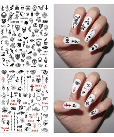 3D Gothic Snake Nail Art Stickers Decals - 8 Sheets - Buy Online on GoSupps.com