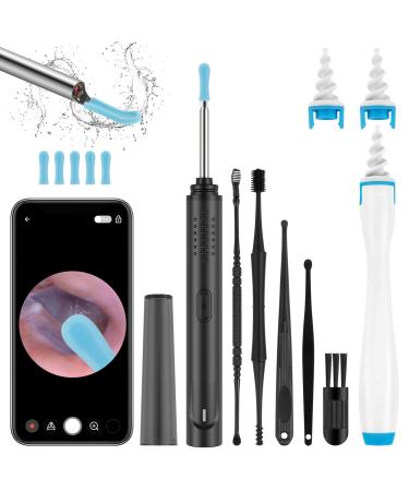 LESIBO Ear Wax Removal Kit Camera Ear Cleaner Earwax Removal Kit Ear Cleaning Kit Ear Scope Otoscope with Light Spiral Ear Wax Remover Tools Ear Pick for Adults Care Products Ear Picker Curette Spoon  More Picks