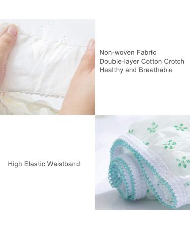 LAEMILIA Women's Disposable Maternity Underwear 14-Pack - Double-layer Cotton Crotch, Elastic Waist, Floral Print - Ideal for Travel, Hotel, Spa - 10 Multicolored - Buy Online on GoSupps.com