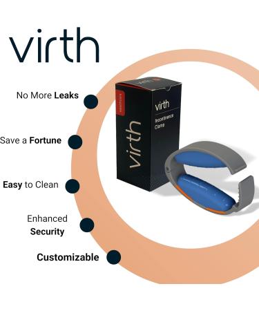 Incontinence Clamp by Virth - Adjustable Comfortable Urinary Clamp for Men - Confidence All Day - Includes Travel Bag - Buy Online on GoSupps.com