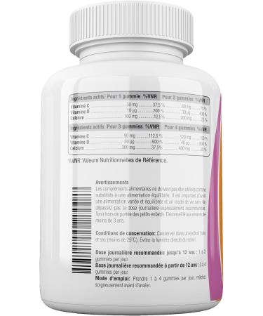 Gummies Vitamins Kids | Vitamin C + D + Calcium | Strengthens Immunity and Growth | Natural Defenses | Peaceful Sleep | Healthy Bone and Teeth | Delicious Orange Taste | Natural Multivitamins - Buy Online on GoSupps.com