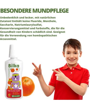 Bilka Homeopathy Children's Mouthwash 6+ Years - Fluoride-Free Menthol-Free Remineralises Teeth & Freshens Breath 250ml - Buy Online on GoSupps.com