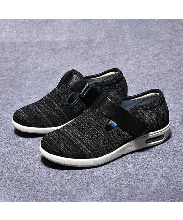 MOCINNA Men's Diabetic Edema Shoes Extra Wide Orthopedic Adjustable Sneakers 11.5 Black Gray - Buy Online on GoSupps.com