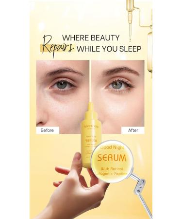 Felor Shop by maryam Good Night Collagen Serum with Retinol & Peptides | Anti-Aging Night Treatment | 50ml - Buy Online on GoSupps.com