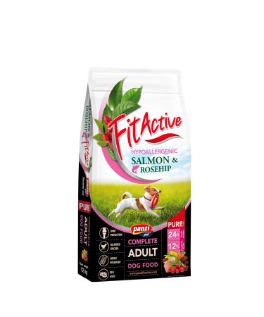 Panzi Pet Pure - Hypoallergenic Dog Food - Adult Dog Food - Mono Protein Formula Without Chicken, Poultry and Wheat (12 kg, Salmon)