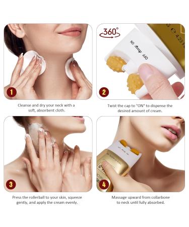 FANGCUN AH-8 Firming Neck Cream with Rolling Neck Firming Cream for Tightening Moisturizing & Lifting Crepey Skin Anti-Aging Skin Repair Treatment for Women -120g - Buy Online on GoSupps.com