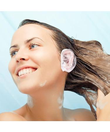 200Pcs Clear Disposable Ear Protectors - Elastic Caps for Hair Dye, Shower, Bathing - Buy Online on GoSupps.com