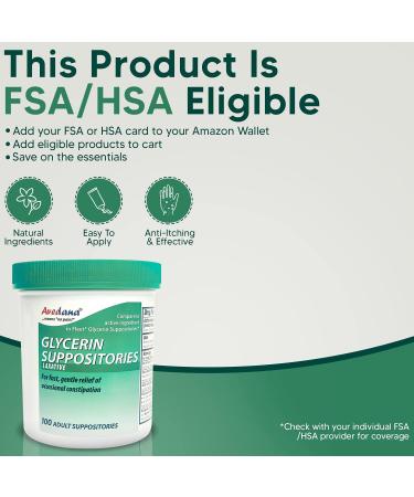 AVEDANA Glycerin Suppositories - Adult Size Laxative for Fast Constipation Relief - 100 Count - Buy Online on GoSupps.com