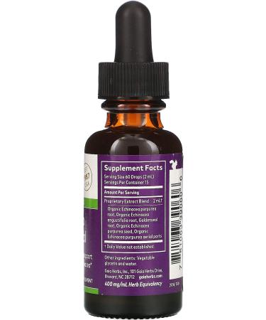 Gaia Herbs Kids Echinacea Goldenseal 1 oz - Immune Support & Wellness - Buy Online on GoSupps.com
