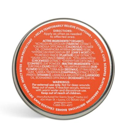 Green Goo Animal First Aid Salve 1.82 oz - Natural Pet Wound Care & Healing - Buy Online on GoSupps.com