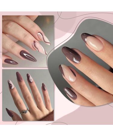 Rechoo Liner Nail Gel Polish- 10ML*2pcs Coffee Color French Manicure Gel - Buy Online on GoSupps.com