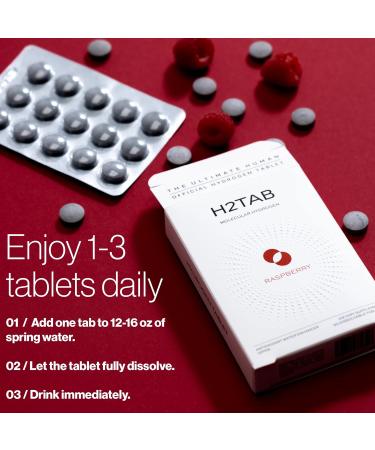 Molecular H2TAB Hydrogen Tablets with Magnesium -12 PPM Hydrogen Tablets for Drinking Water -Rich in Antioxidants Supports Cellular Health Recovery & Cognitive Function (30 Counts Raspberry) Raspberry 30 Count (Pack of 1) - Buy Online on GoSupps.com