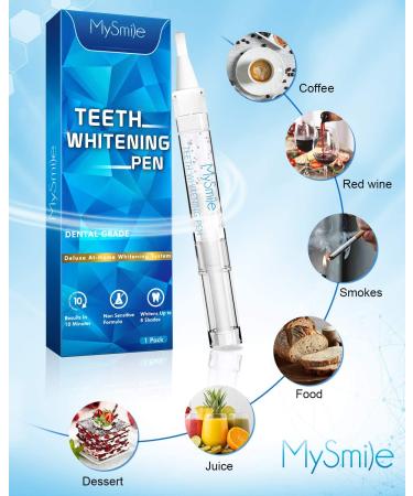 MySmile Teeth Whitening Pen for Sensitive Teeth | Fast Results 35% Carbamide Peroxide Gel | Whitening Refill for Year Stains | 1 Count - Buy Online on GoSupps.com