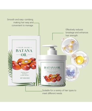 2 pieces Batana hair mask with oil intensive care for damaged and dry hair reduces split ends and provides longlasting hydration Batana Oil Hair Mask for soft and shiny - Buy Online on GoSupps.com