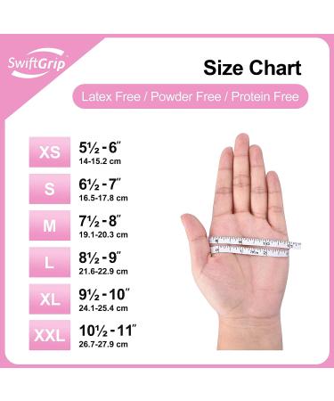 SwiftGrip Pink Nitrile Gloves 3-mil | Latex Free Industrial Cleaning Gloves - 100 Medium | Disposable Pink Gloves 100-ct Box - Buy Online on GoSupps.com
