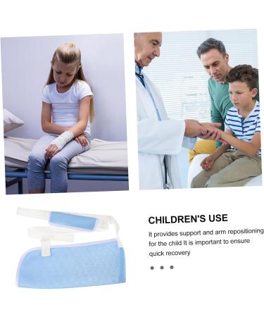 JECOMPRIS Children's Arm Sling Shoulder Immobilizer Sling Elbow Sling Suspenders Strap Shoulder and Neck Net 60X30CM Sky-blue - Buy Online on GoSupps.com