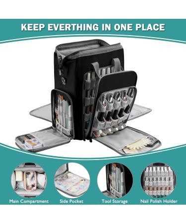 DBXINY Large Nail Polish Organizer Storage Case - Holds 72 Bottles - Travel Carrying Case for Nail Supplies - Patent Pending - Buy Online on GoSupps.com