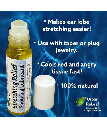 Urban ReLeaf Ear Lobe Stretching Relief - Soothing Lubricant for Stretched Piercings | 100% Natural Essential Oils - Buy Online on GoSupps.com
