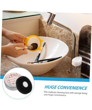 FRCOLOR 1 Set Makeup Brush Cleaning Box Makeup Sponge Make up Sponges Make up Makeup Brush Cleaner Portable Brush Cleaner Cleaning Sponge Washer Miss Double Layer Iron - Buy Online on GoSupps.com