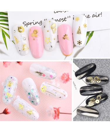 3 Boxes Metal Nail Art Decorations Alloy Thin Sheet Gears Christmas Butterfly Mix Design Charms Sequin Slice Nails Accessories Studs for nails Beauty Manicure Supplies - Buy Online on GoSupps.com