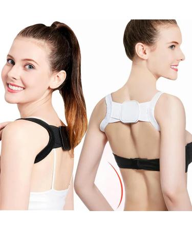 Adjustable Back Correction Belt Shoulder Invisible Elastic Shoulder Support for Hunching Posture Orthotic black M - Buy Online on GoSupps.com