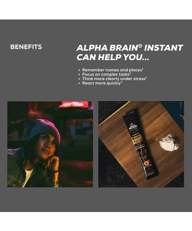 ONNIT Alpha Brain Instant - Peach Nootropic Memory Supplement - Focus & Energy Booster with Alpha GPC, Cats Claw, L-Theanine, Bacopa - 30 Servings - Buy Online on GoSupps.com