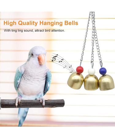Yue Budgie Toys 7 Pcs Bird Toys Natural Coconut Bird Cage with Ladder Hanging Swing Climbing Hammock Rotated Ladder Wooden Chewing Toy Bells parrot toys for Birds parrots Love Birds Mynah - Buy Online on GoSupps.com