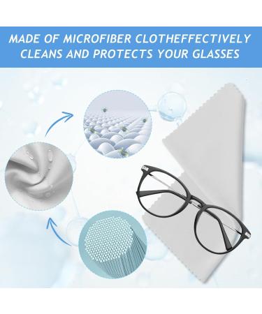 High-Quality Microfiber Cleaning Cloths - 6 Pack (15x18cm) for Glasses Camera Lenses & Screens - Marine & Gray - Buy Online on GoSupps.com