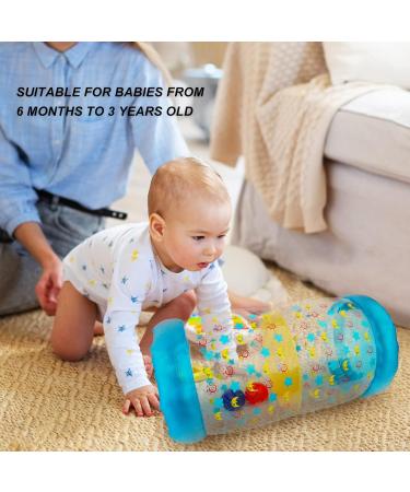 GXHONG Baby Crawling Roller Toy - Inflatable 42x22cm for Infant Motor Skills & Coordination 6 Months+ Yellow - International Shipping Available - Buy Online on GoSupps.com