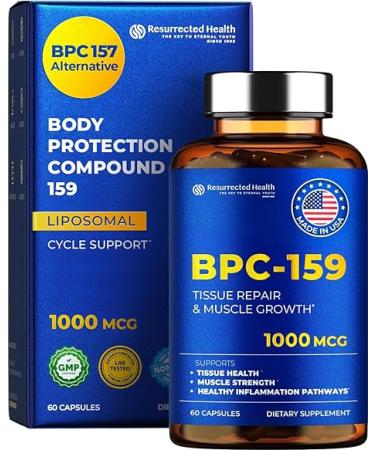 Ressurected Health BPC 157 Alternative - High Potency BPC-159 for Muscle & Workout Recovery - Research Proven Quality - 60 Capsules, 1000 mcg