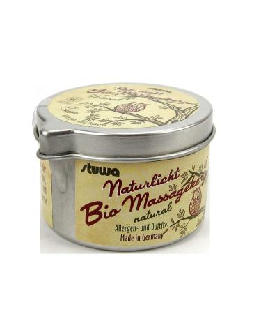 Stuwa Naturlicht Organic Massage Candle Natural 100 ml Metal Tin