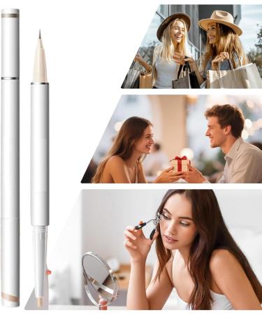 Highlighter and highlighter for the eyes cosmetic pen 2in1 durable for eye shadow highlighter and highlighter for women skin care mature face and festive makeup 01 apricot - Buy Online on GoSupps.com