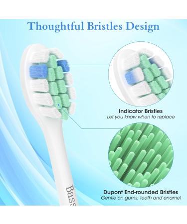 Replacement Toothbrush Heads for Philips Sonicare - Compatible Snap-on Electric Toothbrush Heads (Pack of 8) - Blue - Buy Online on GoSupps.com