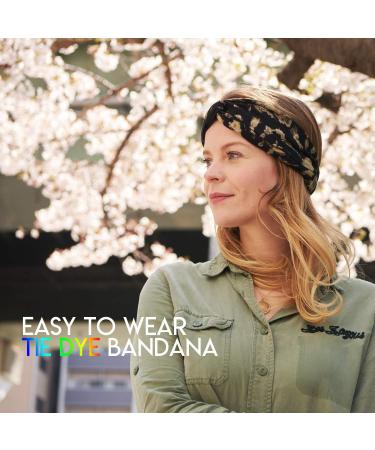 CHARM Womens Tie-Dye Head Wrap - Fashion Turban Headband Hippy Yoga Hairband Twist Knot Festival Hair Band A - Buy Online on GoSupps.com