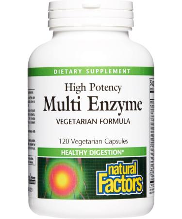 Natural Factors High Potency Multi Enzyme 120 Vegetarian Capsules