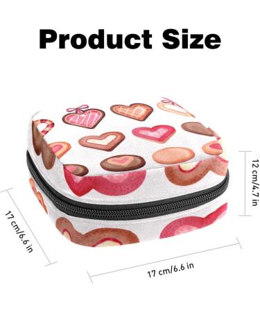 Shop Women's Bonds Storage Pockets Stillpad Holder - Red Heart Cookies Portable Period Kit Bag for Girls | Perfect Feminine Product Bag - Buy Online on GoSupps.com