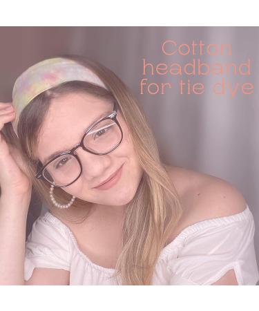 6 Pcs White Cotton Headband | Non-Slip Hair Elastic Headwrap for Women | Tie Dye Party Supplies - Buy Online on GoSupps.com