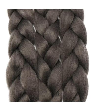 Shop Tess Braids Extensions 60 cm - Jumbo KanCalon Gray Hair Braids for Box Braids - 100g Bundle - Buy Online on GoSupps.com