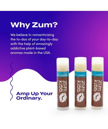 Zum Vanilla Kiss Stick (Pack of 3) - Organic Lip Balm with Sunflower Seed Oil, Shea Butter, and Vitamin E 0.15 oz - Buy Online on GoSupps.com