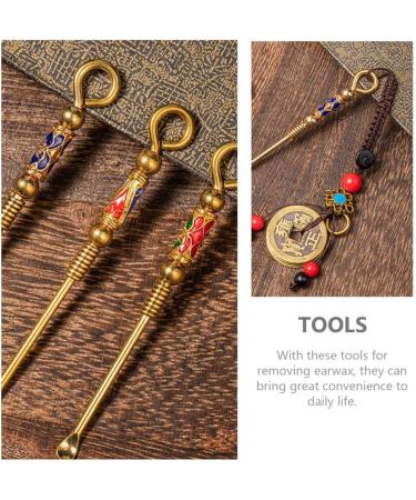 Cabilock Cleaning Tools Cleaning Tools 3pcs Copper Brass Ear Portable Earwax Tools Wax Remover Hanging Pendant Ring Charm Tiny Micro Scoops for Home Travel Ear Cleaning Tool Household Cleaning Tools - Buy Online on GoSupps.com