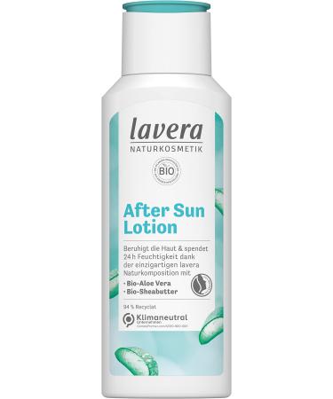 Lavera After Sun Lotion - With Bio -Aloe Vera Bio -Seabutter & Vitamin E - Gives moisture & soothes the skin after sunbathing - quickly retracting - vegan - organic (1 x 200 ml) - Buy Online on GoSupps.com
