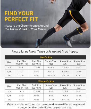 Optimized Cambivo Compression Stockings for Men & Women - 2 Pairs of Support Socks for Running Travel & Sports - Size S-M Black - Buy Online on GoSupps.com