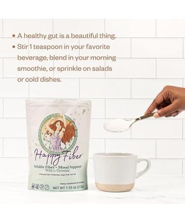 Happy Fiber by MenoLabs - Women's Triple Fiber Supplement with L-Tyrosine for Weight Management & Metabolism Support - Buy Online on GoSupps.com