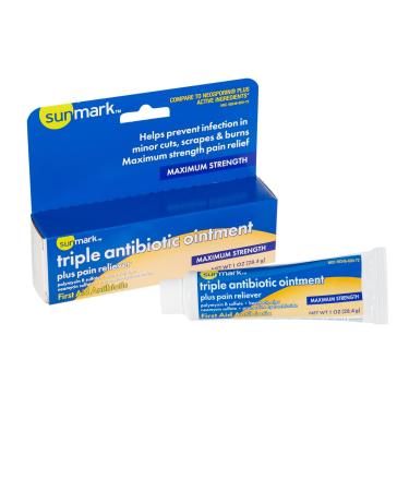 Sunmark Triple Antibiotic Ointment Plus Pain Reliever 1 oz