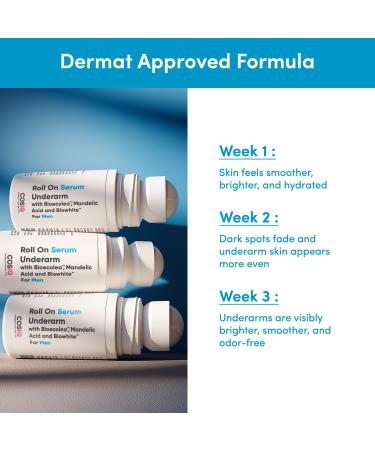 Cos-IQ Brightening Underarm Roll On Serum for Men | With Bioecolea Mandelic Acid and Bio White | Fresh & fragranced | Suitable for Sensitive Skin | 40ml - Buy Online on GoSupps.com