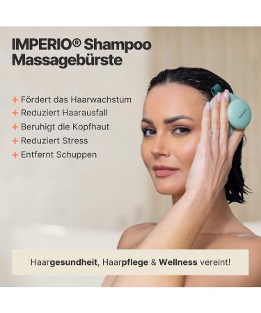 Imperio Scalp Massage Brush | Stimulate Hair Growth | Premium Circulatory Head Massager for Dry & Wet Hair - Mint Green - Buy Online on GoSupps.com