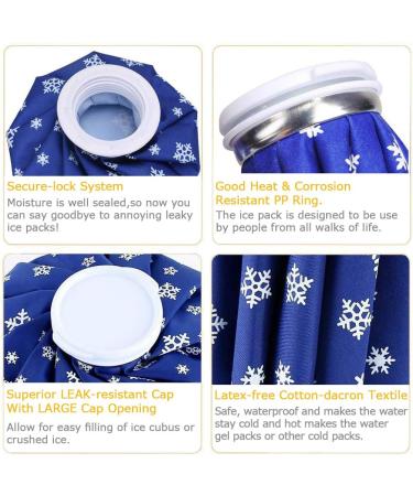 Reusable Ice Packs for Injuries - 4 Pack Gel Cold/Hot Water Pack for Pain Relief & Recovery Therapy - Buy Online on GoSupps.com