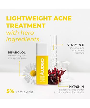 Hydrating 5% Niacinamide Face Serum - Moisturizing Exfoliator for Dry & Dull Skin - Gentle for All Skin Types - 1 fl oz | Creamy Skincare - Buy Online on GoSupps.com